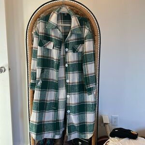 SHEIN flannel duster
